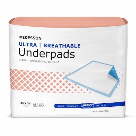Mckesson Disposable Underpad 23 X 36 Inch Fluff / Polymer Heavy Absorbency, 60PK UPHV2336